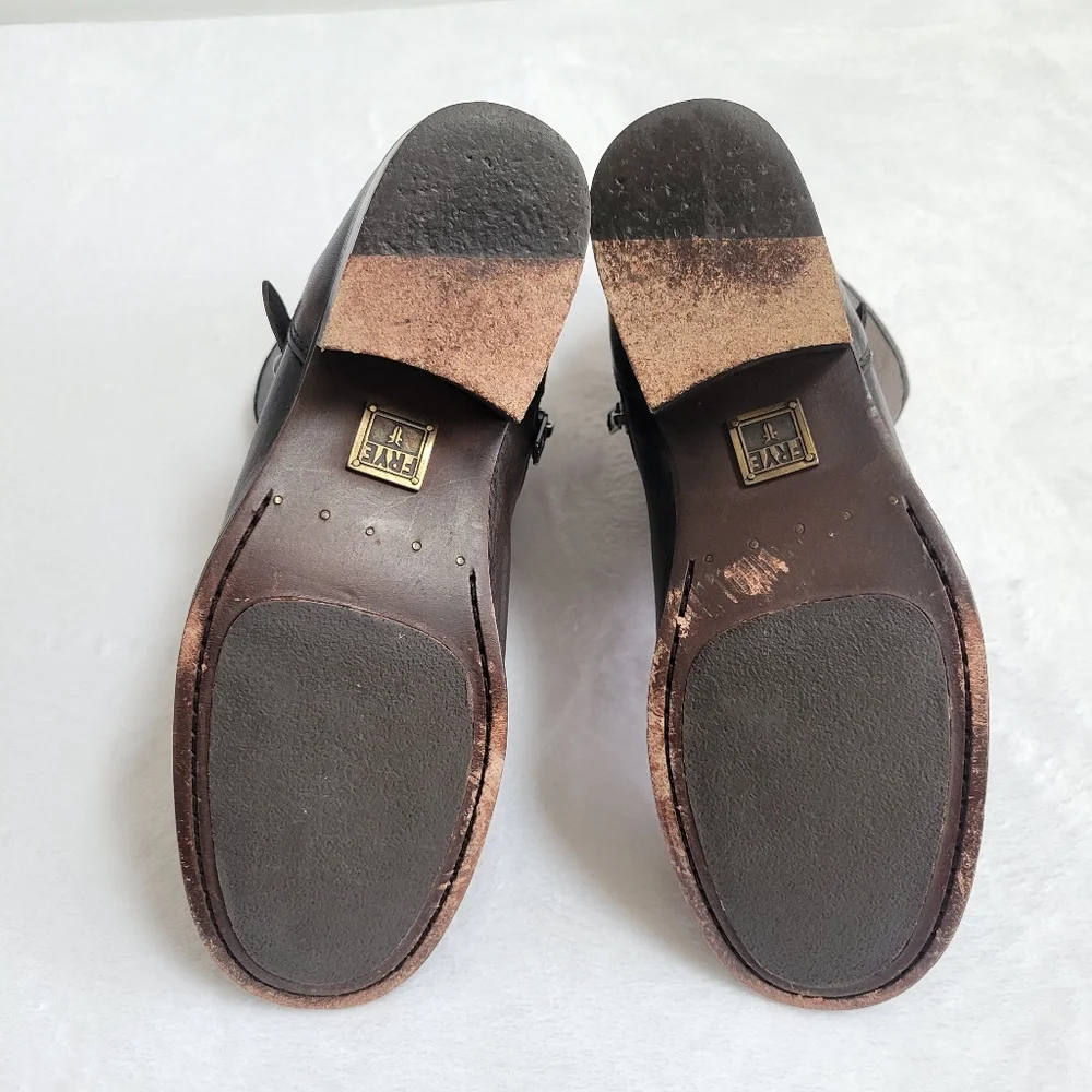 Frye Lynn Strap Size 7 Short‎ Boot Leather Moto Ankle Bootie
